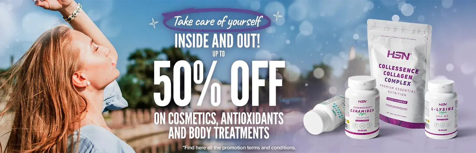 Up to 50% OFF on Cosmetics, Antioxidants and Body Treatments