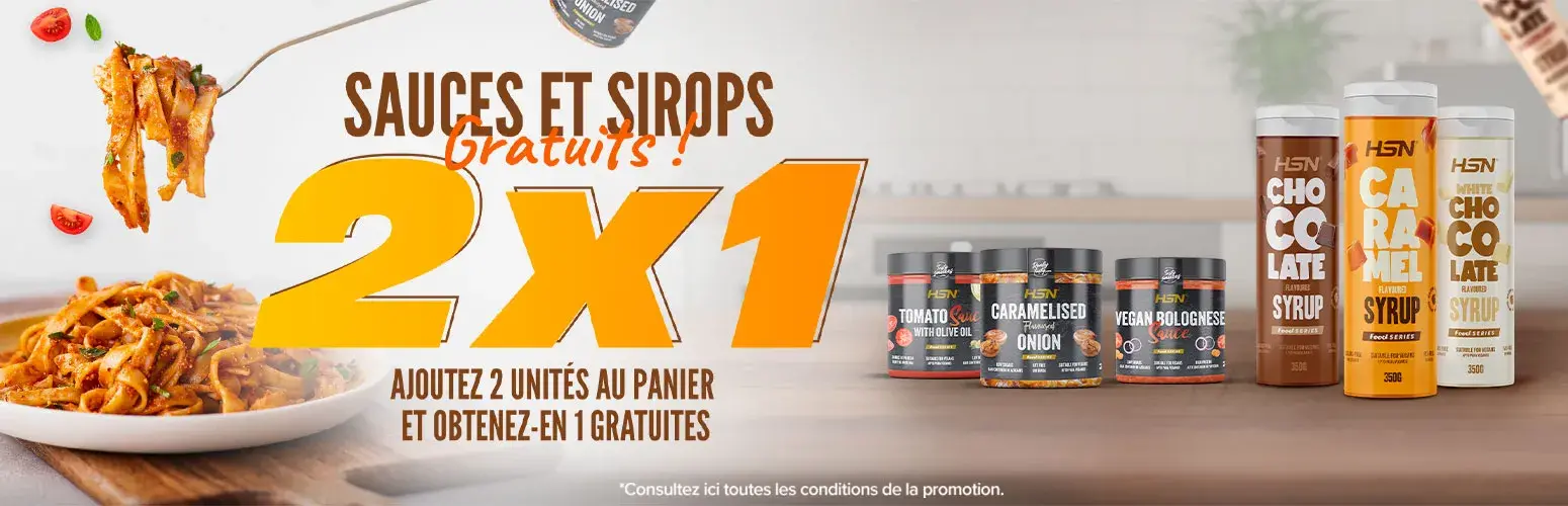 2x1 sur les Sauces et Sirops