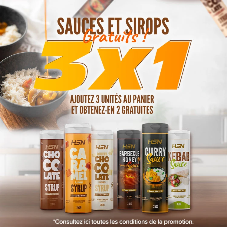 3x1 sur les Sauces et Sirops