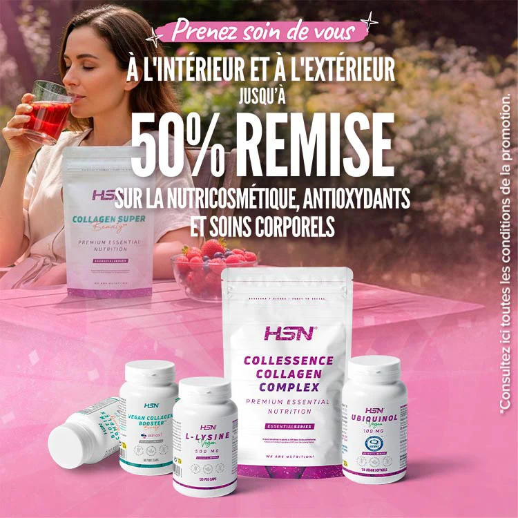 Jusqu'&agrave; 50% de R&eacute;duc. sur la Nutricosm&eacute;tique, Antioxydants et Soins Corporels