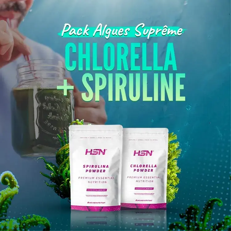 Pack Algues Suprême : Chlorella + Spiruline