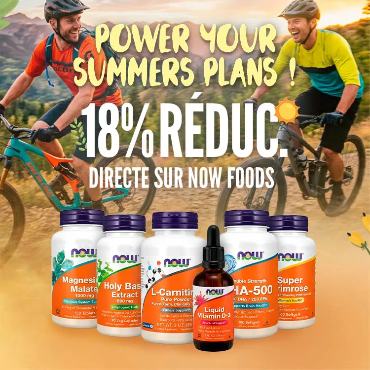 18% R&eacute;duc. Directe sur Now Foods