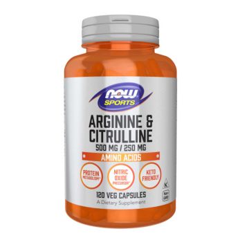 ARGININE & CITRULINE 500mg/250mg - 120 veg caps