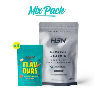 CLUSTER DEXTRIN® (DEXTRINE CYCLIQUE HAUTEMENT RAMIFIÉE) EN POUDRE + AROMATISANTES - MIX PACK