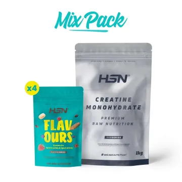 CRÉATINE MONOHYDRATÉE EN POUDRE  + AROMATISANTES - MIX PACK
